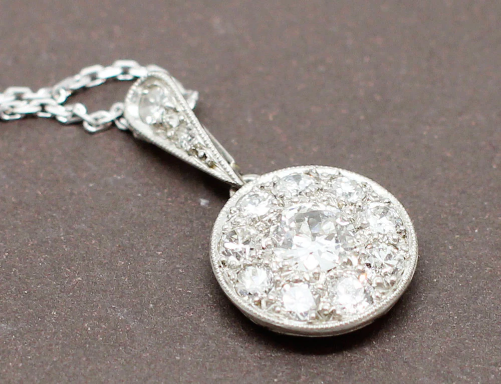 Pendentif Art Déco en Platine et Diamants - Image 5