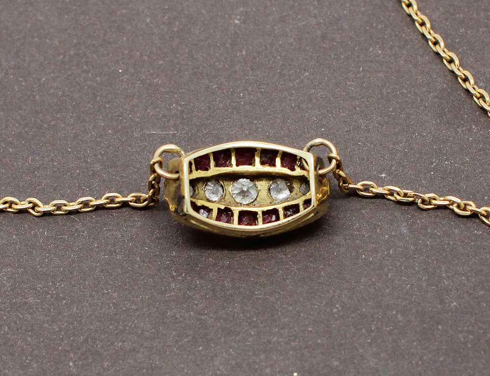 Pendentif Art Déco Rubis et Diamants - Image 3