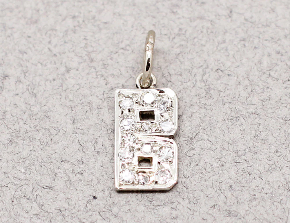 Pendentif "B" Art Déco Diamants - Image 2