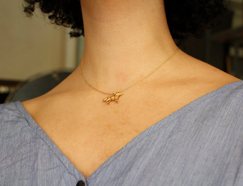 Pendentif "Chien" Or Grenats XIXe - Image 4