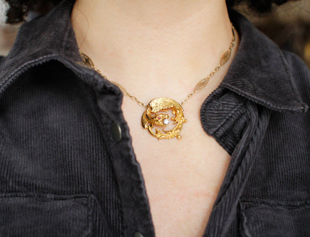 Pendentif Chimère XIXe Or Jaune - Image 6