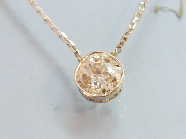 Pendentif diamant ART DECO en or et platine