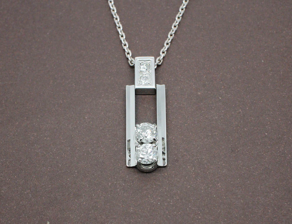 Pendentif Diamants Rectangulaire - Image 2