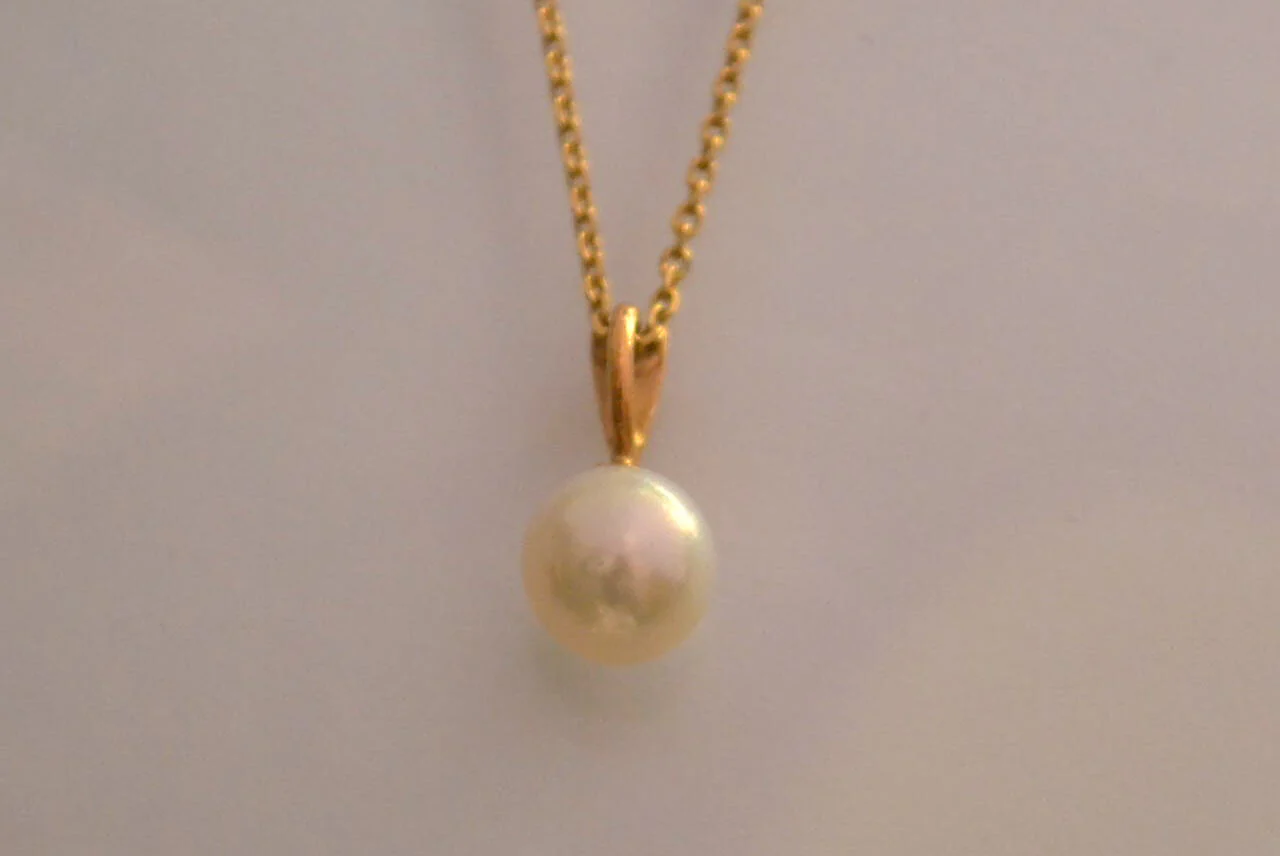 Pendentif Or Jaune Perle - Image 2