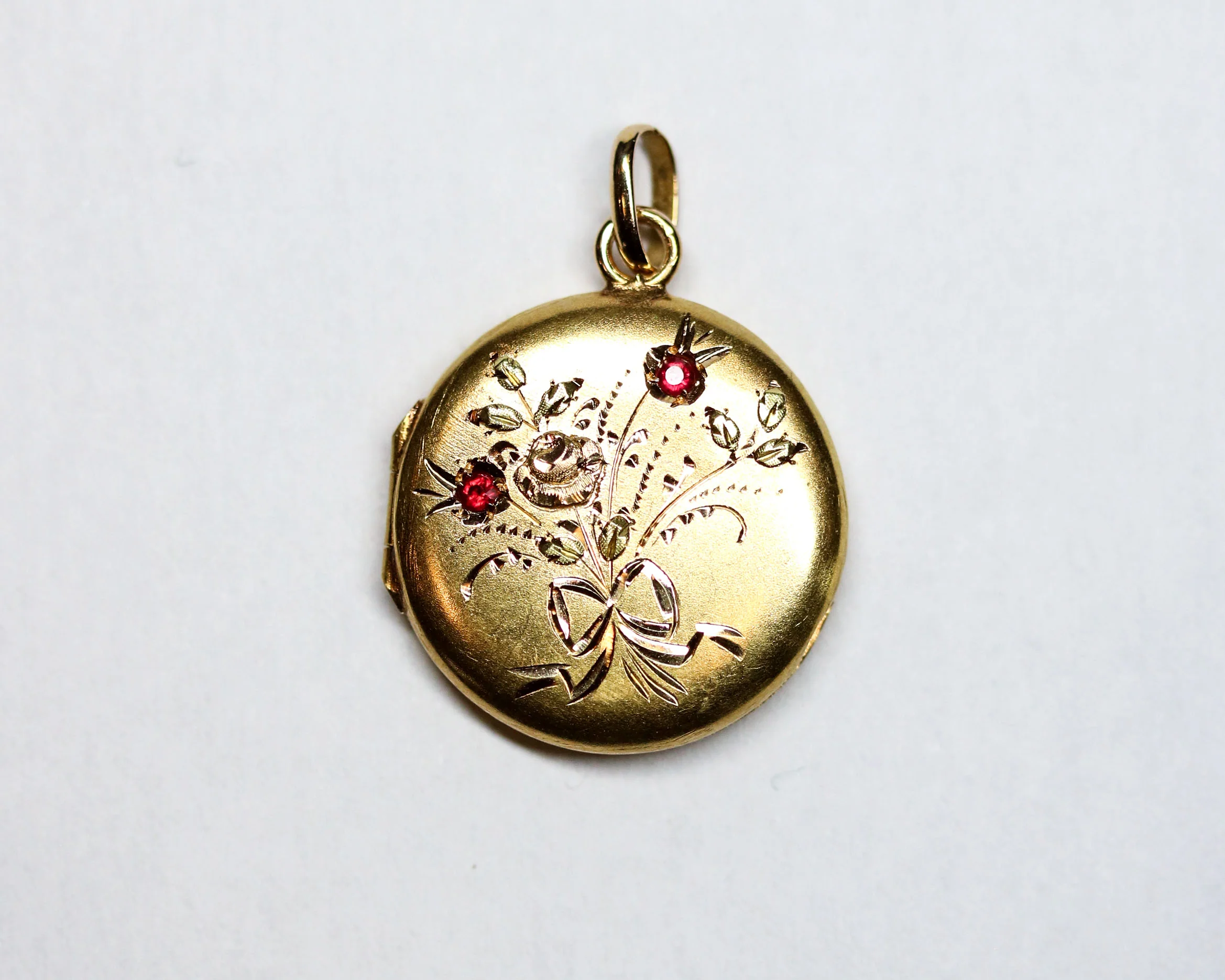 Pendentif Ouvrant ancien Or Jaune Grenat - Image 7