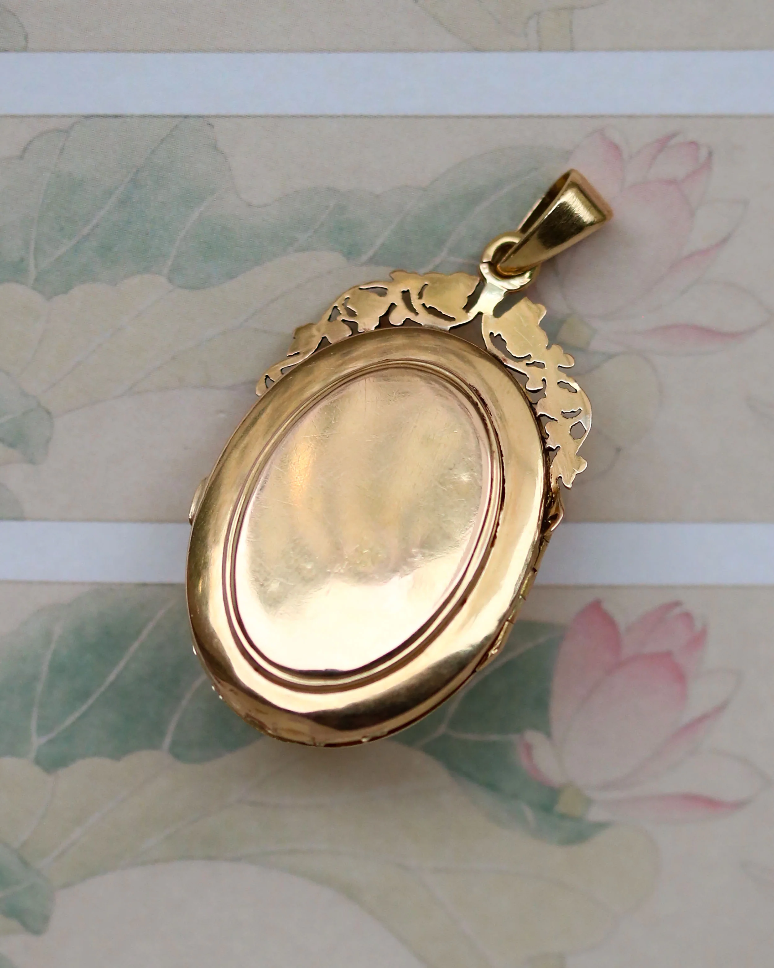 Pendentif Ouvrant Or Rose Diamant et Perles - Image 3