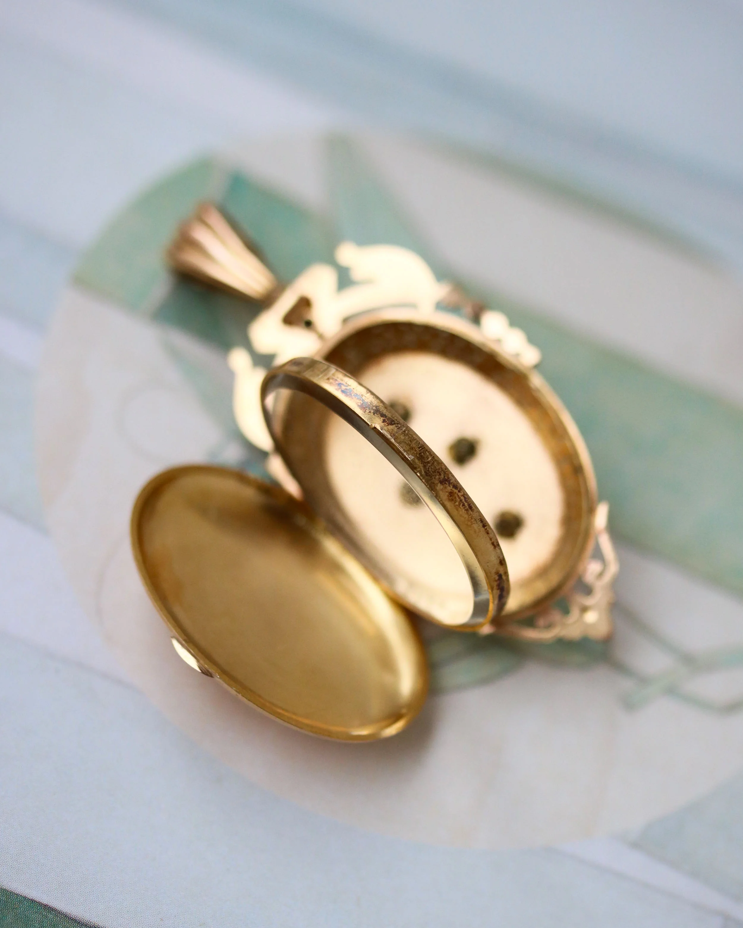 Pendentif Ouvrant Or Rose et Perles - Image 5
