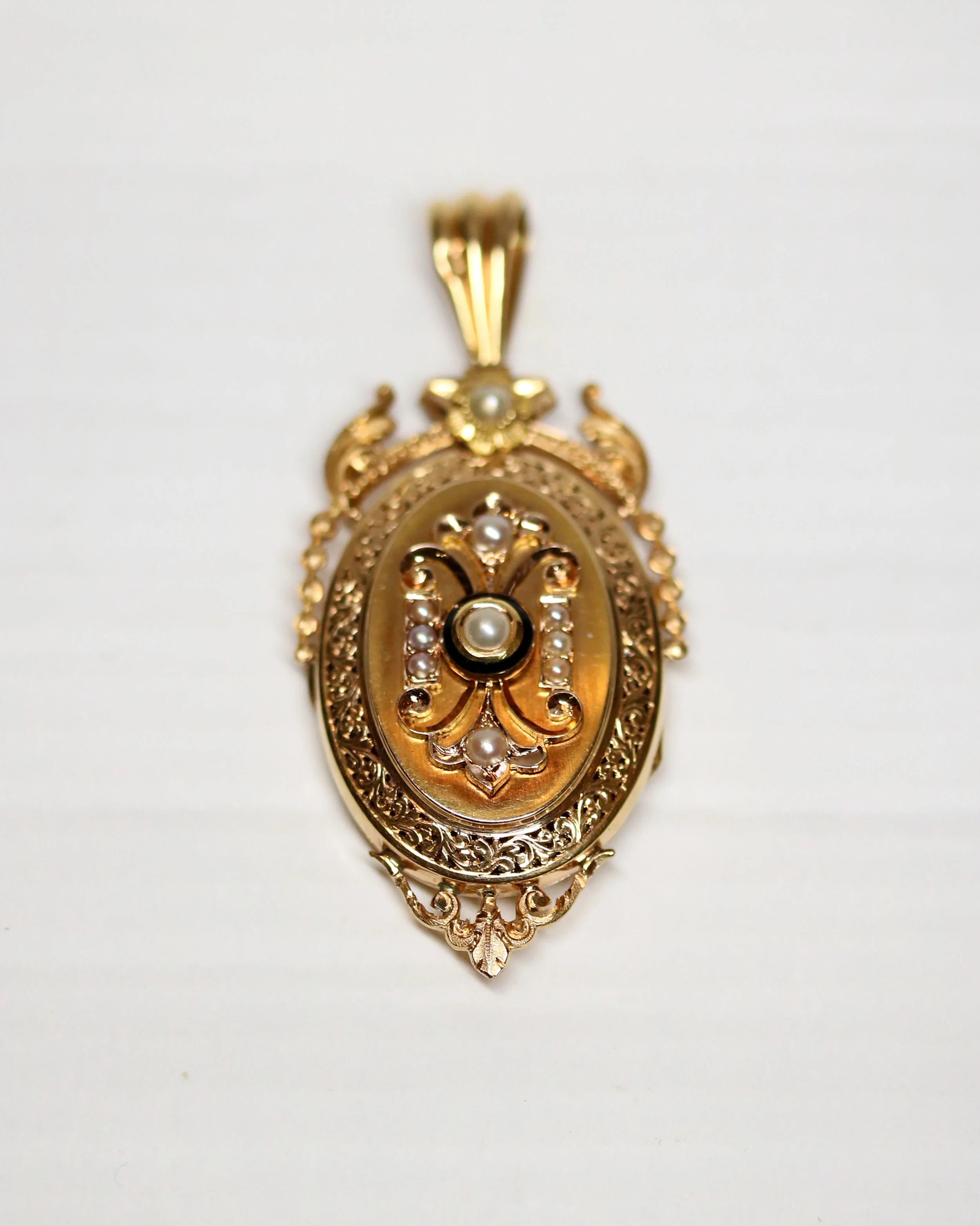 Pendentif Ouvrant Or Rose et Perles - Image 7