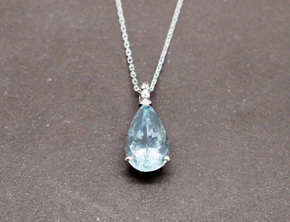 Pendentif Poire Aigue-Marine - Image 2