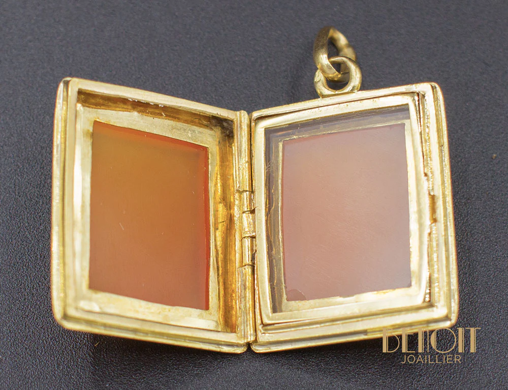 Pendentif Porte Photo Agate Napoléon III - Image 3