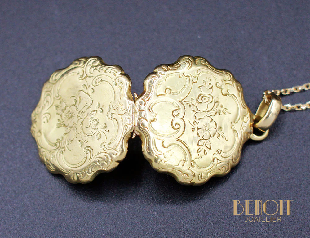 Pendentif Porte-Photo Or Jaune - Image 6
