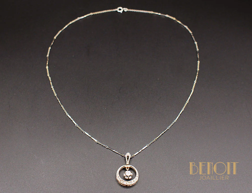 Pendentif Post Art Nouveau Diamants - Image 2