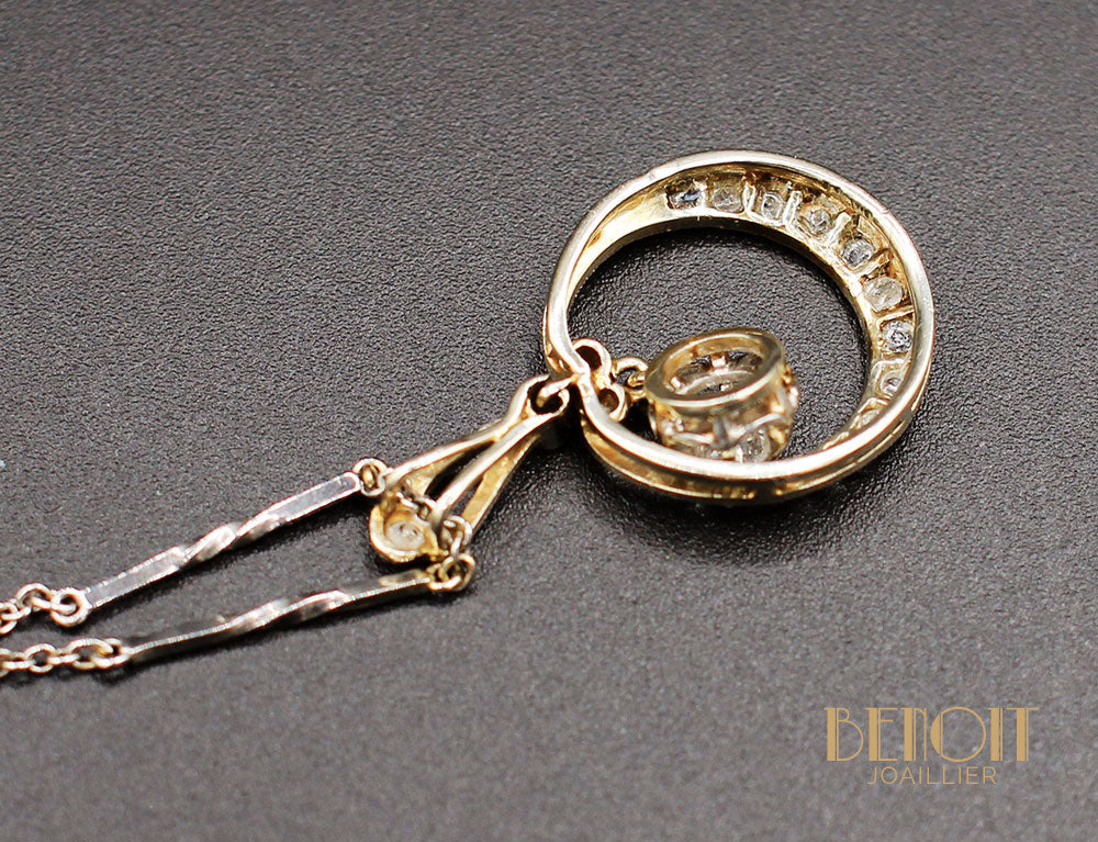 Pendentif Post Art Nouveau Diamants - Image 4