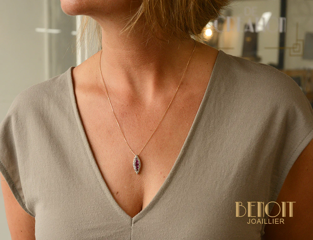 Pendentif "Les Recyclés" Rubis et Diamants - Image 4