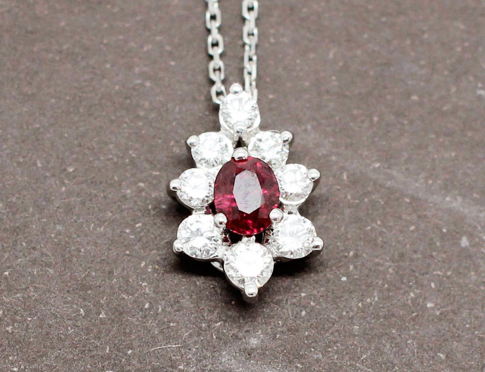 Pendentif Rubis et Diamants