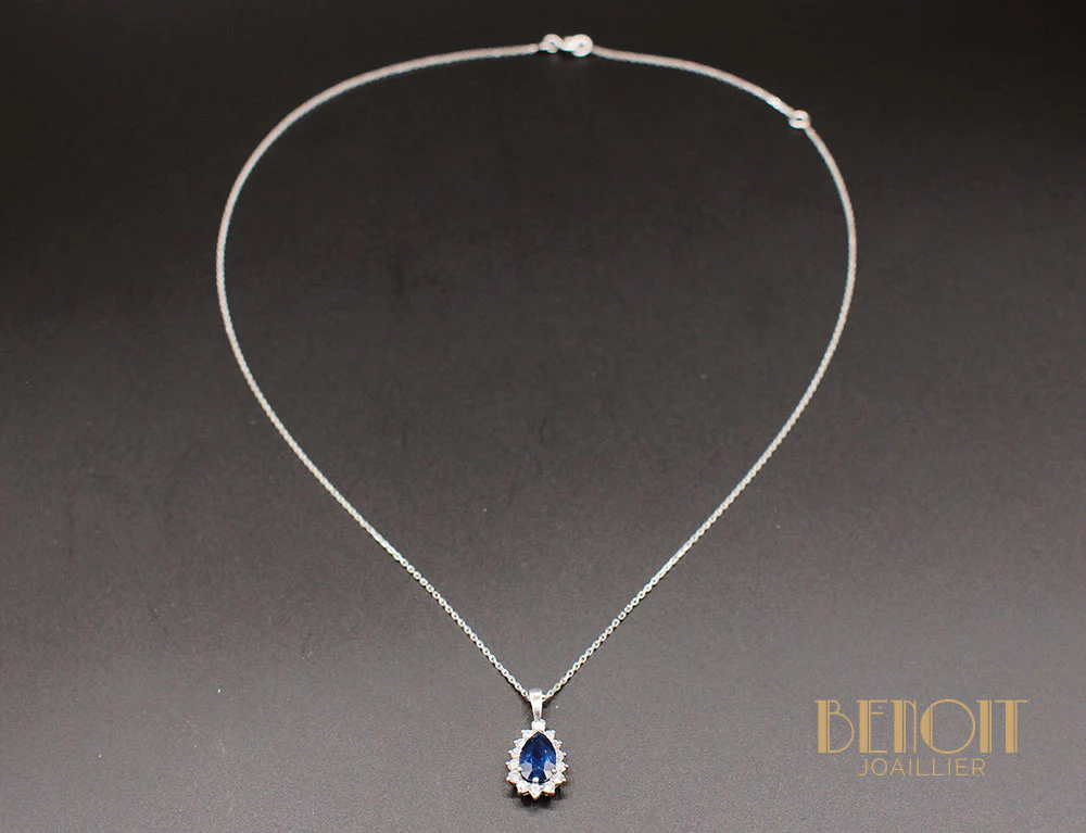 Pendentif Saphir Diamants - Image 2