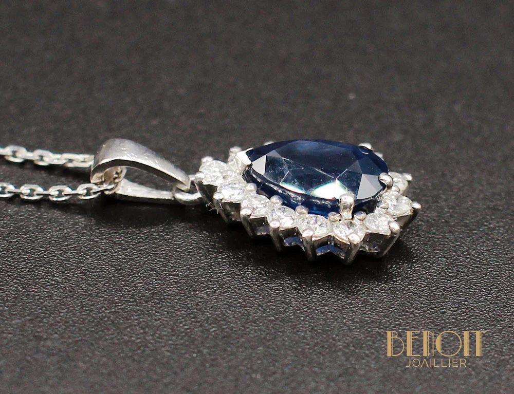 Pendentif Saphir Diamants - Image 3