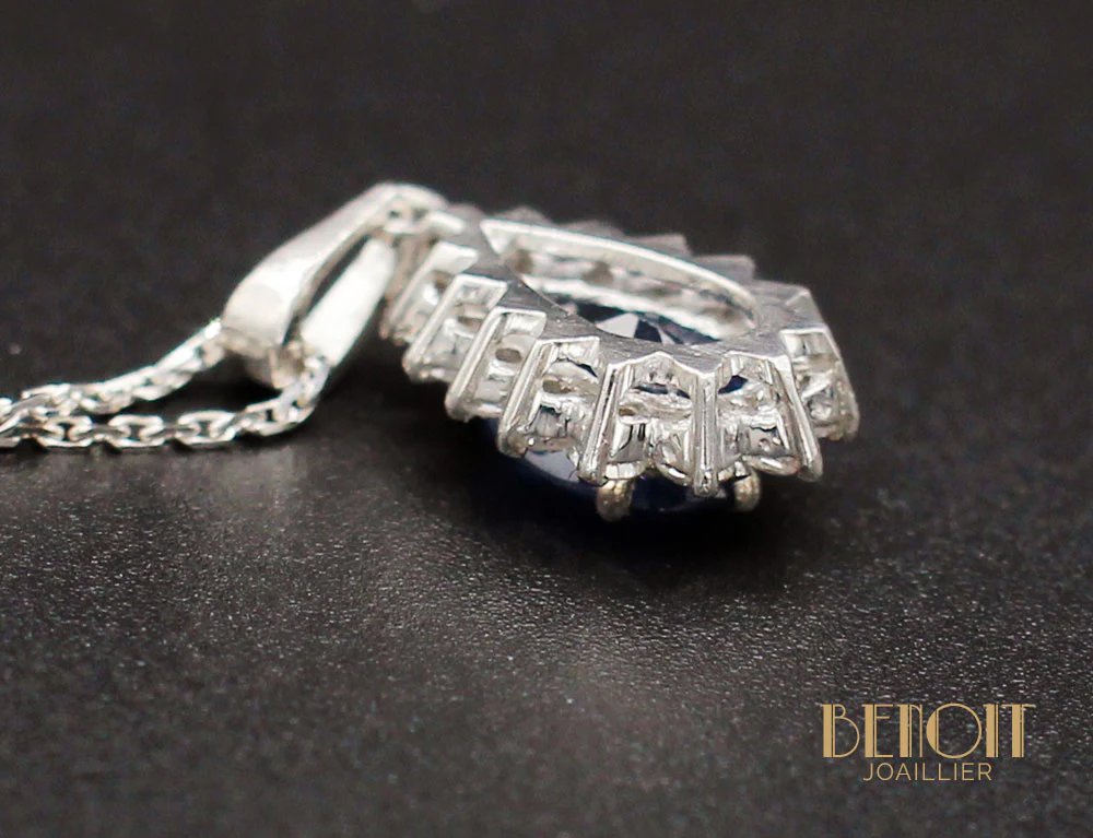 Pendentif Saphir Diamants - Image 5