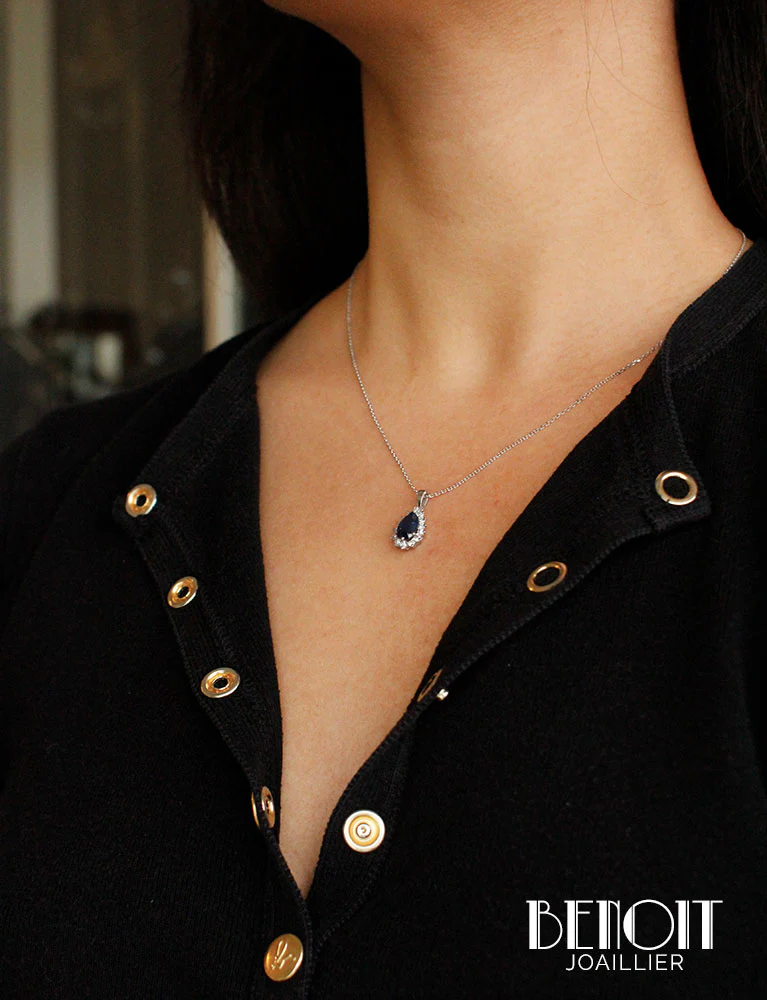 Pendentif Saphir Diamants - Image 6