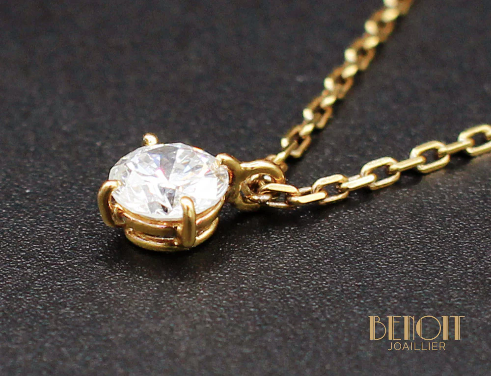 Pendentif Solitaire Diamant - Image 3