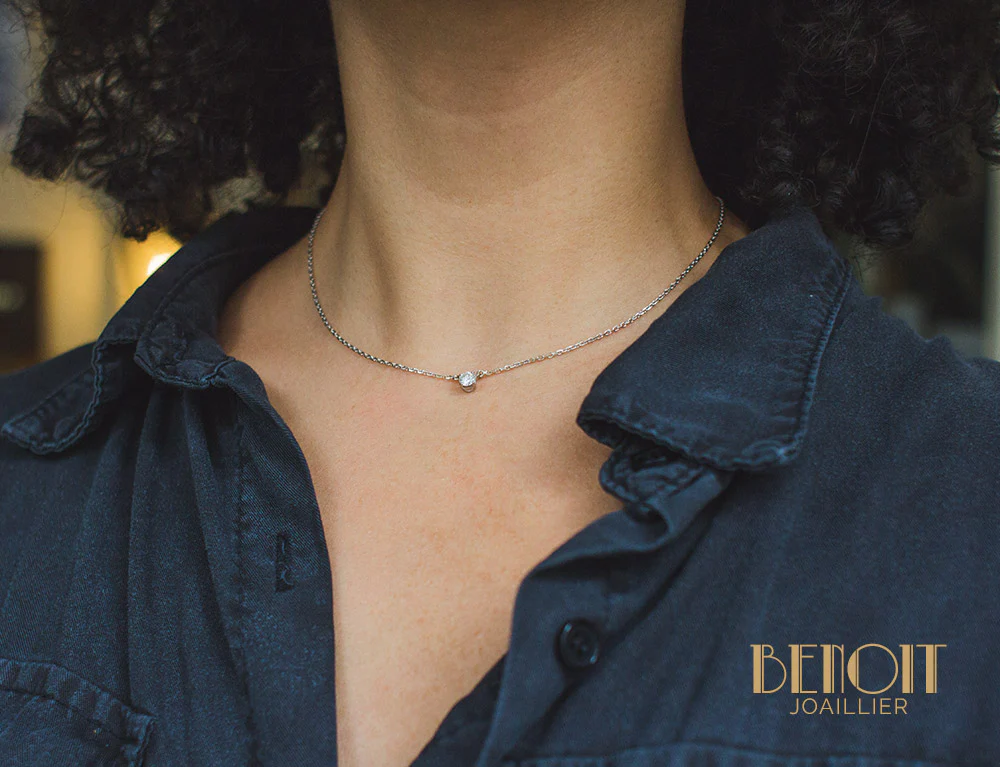 Pendentif Solitaire Diamant - Image 5