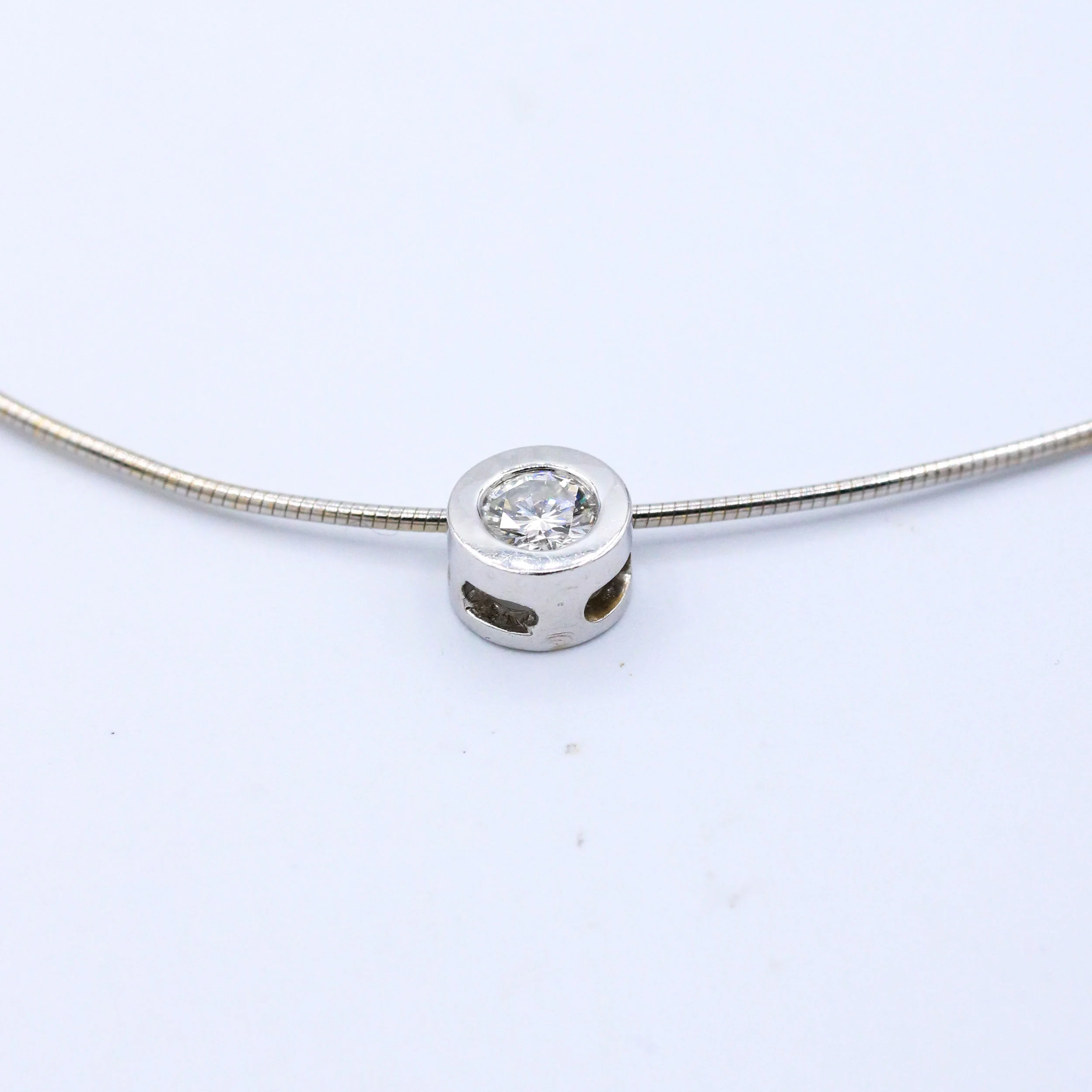 Pendentif Solitaire Diamant ~ 0.35ct Câble - Image 3