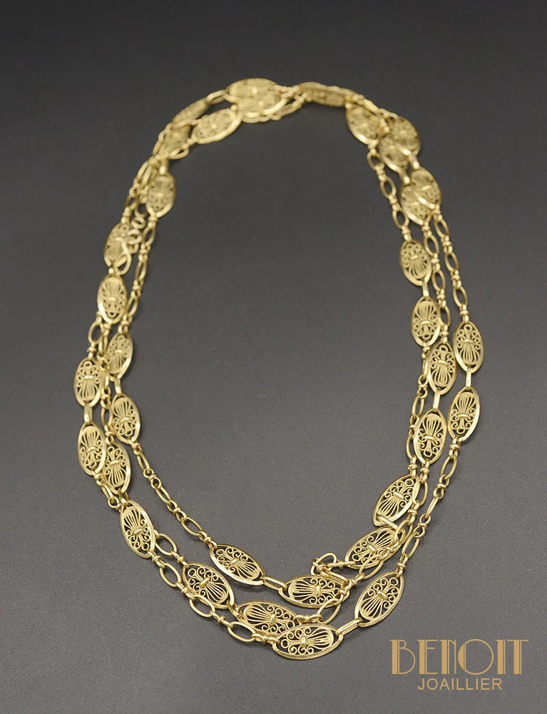 Sautoir Ancien Or Jaune - Image 3