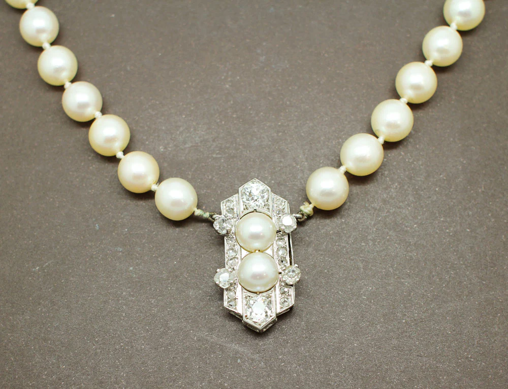 Sautoir / Collier Art Déco Perles
