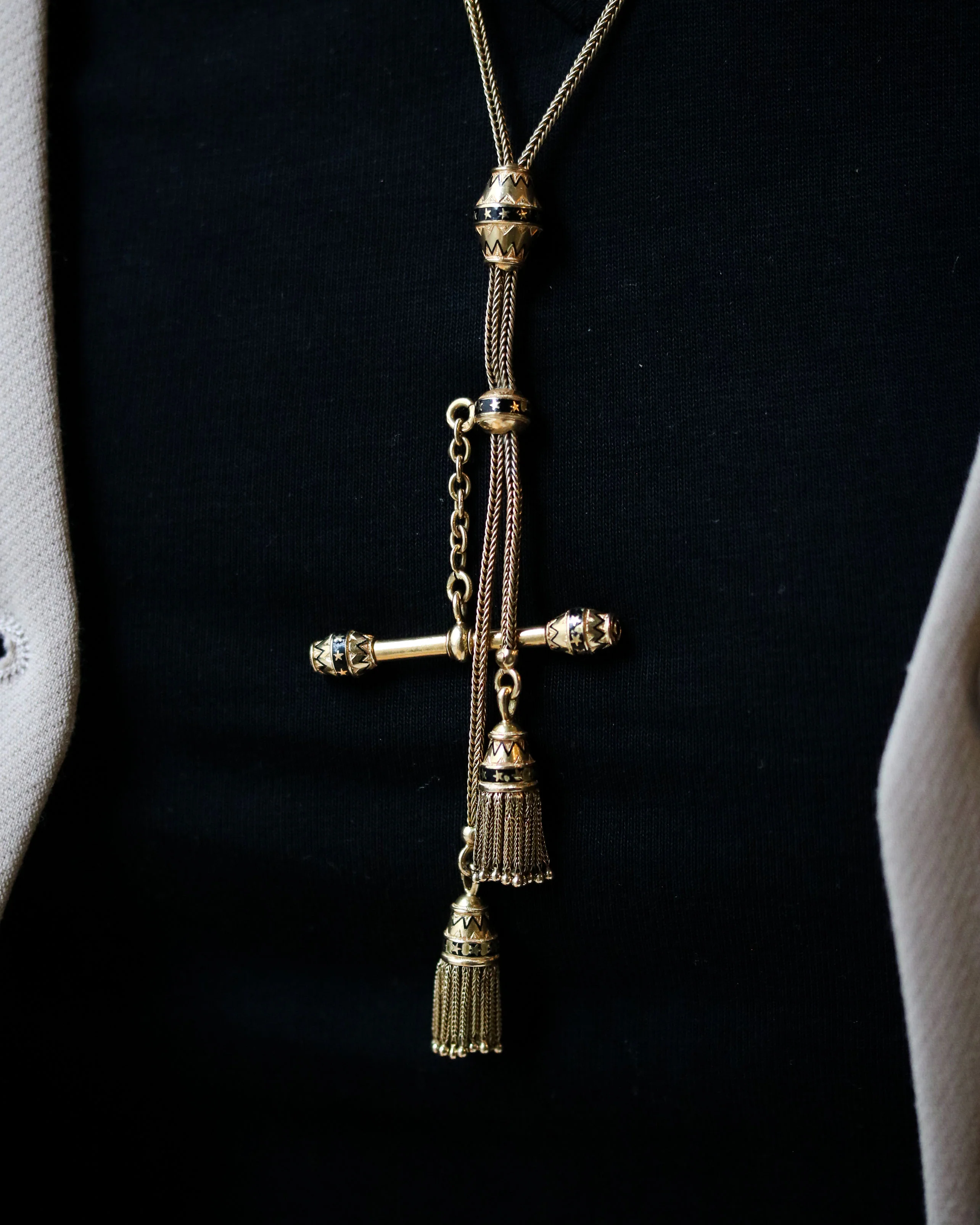 Sautoir de type Chatelaine Napoléon III en Or Jaune