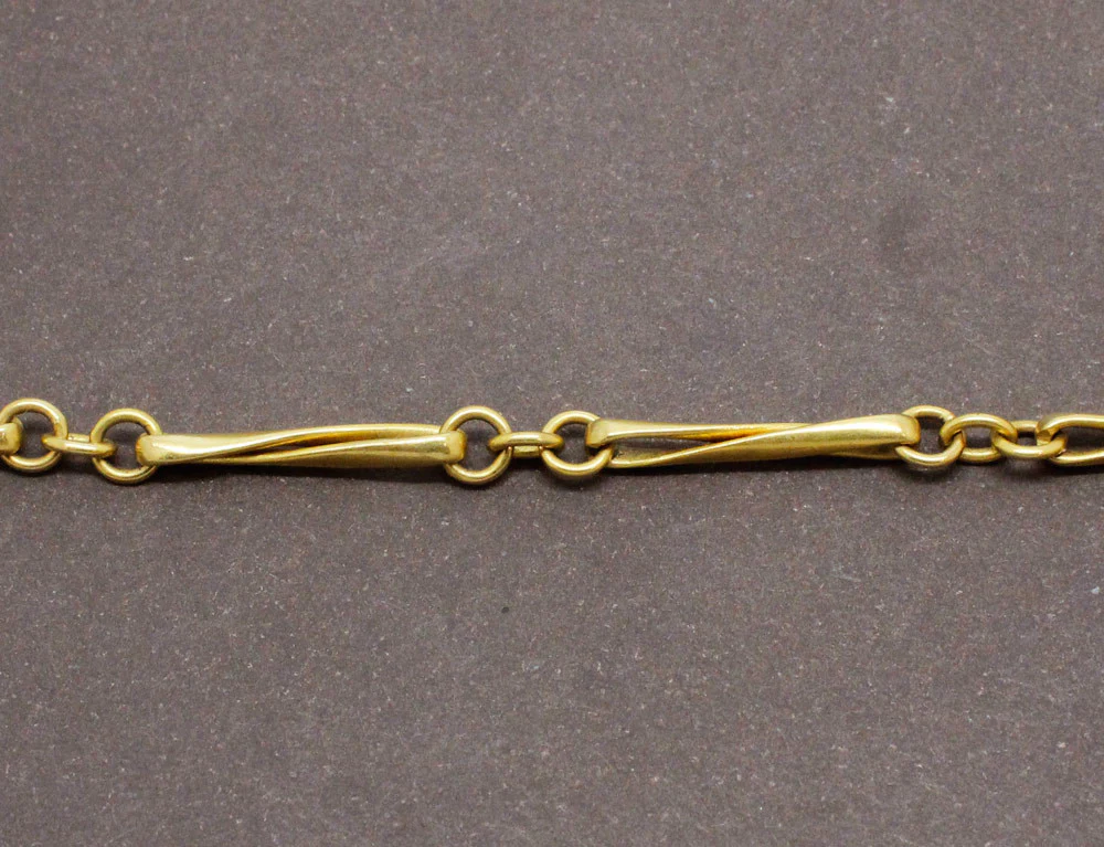 Sautoir Maille Epi Or Jaune - Image 2