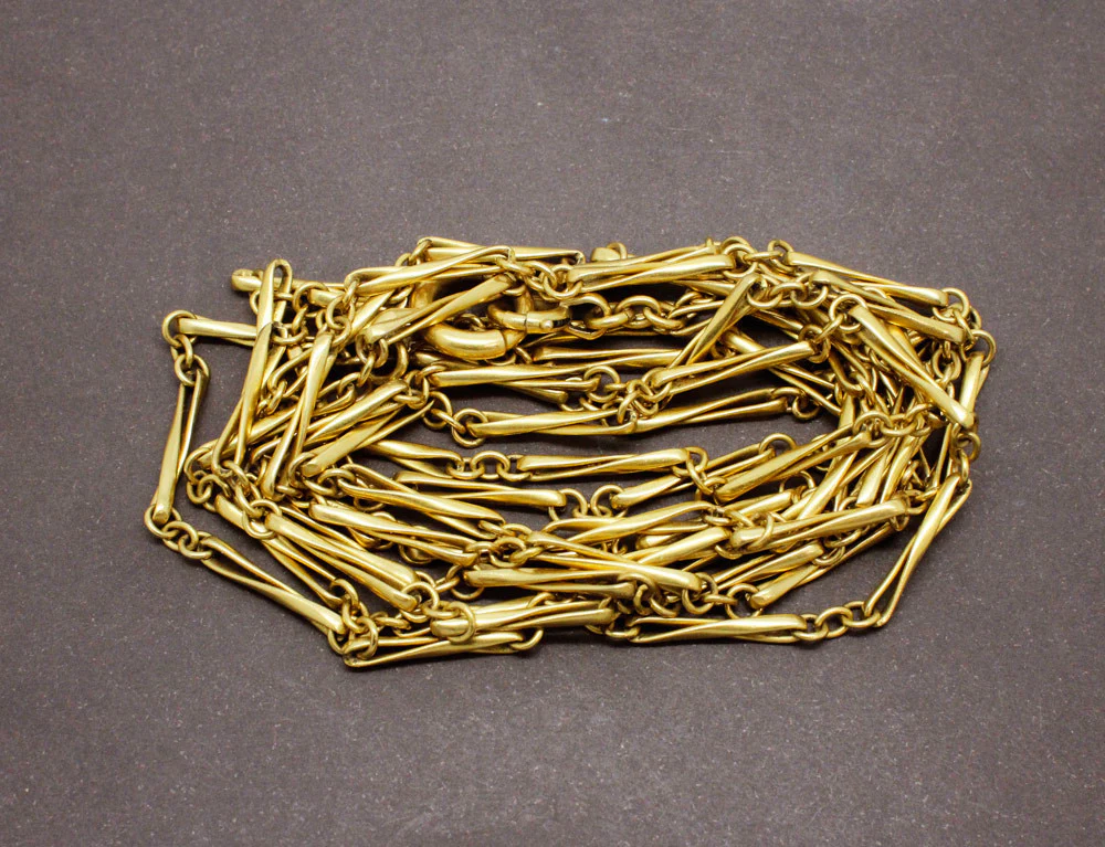 Sautoir Maille Epi Or Jaune - Image 4