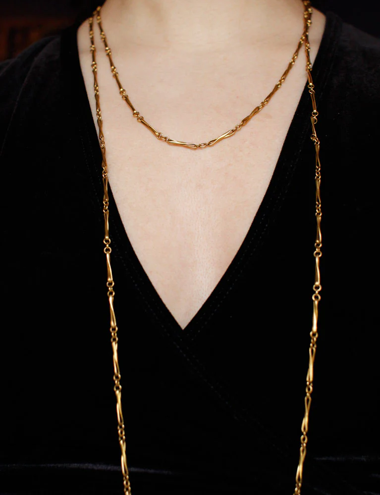 Sautoir Maille Epi Or Jaune - Image 5
