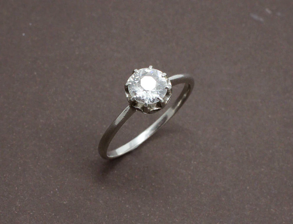 Solitaire 1920 Diamant Platine