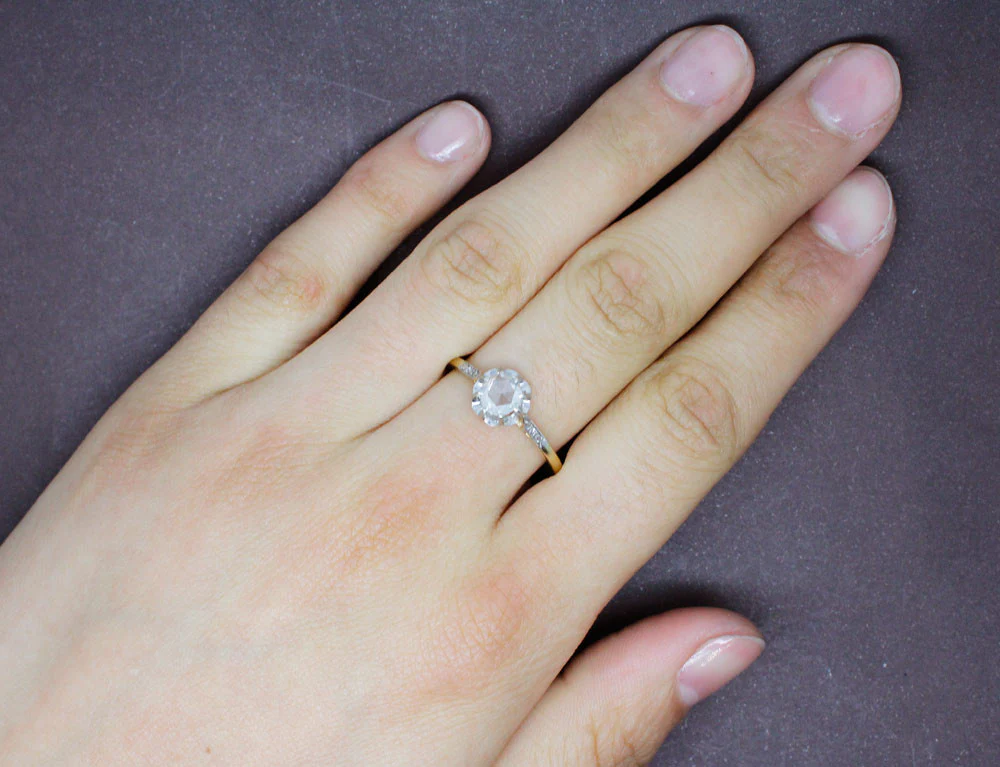 Solitaire 19e Diamant Taille Rose - Image 4