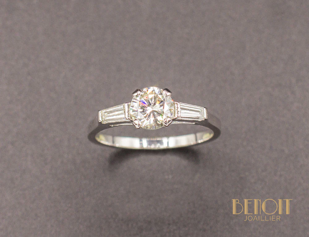 Solitaire Accompagné Diamants - Image 2