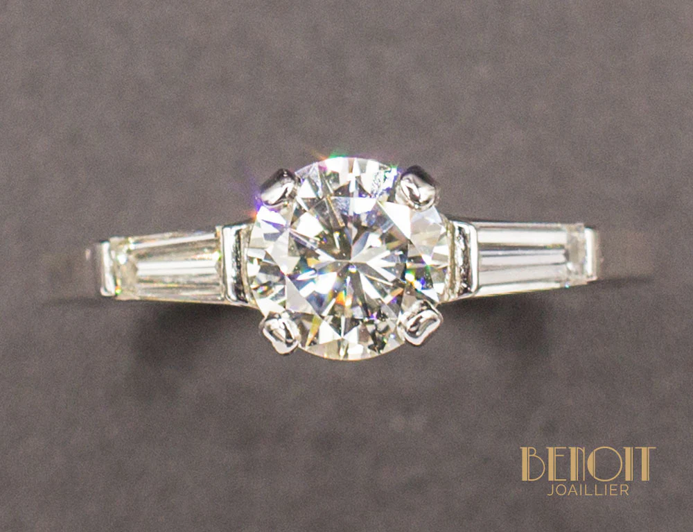 Solitaire Accompagné Diamants - Image 3