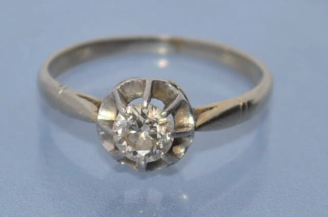 Solitaire ancien diamant 0,5 carat