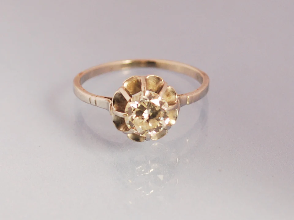 Solitaire ancien diamant - Image 2