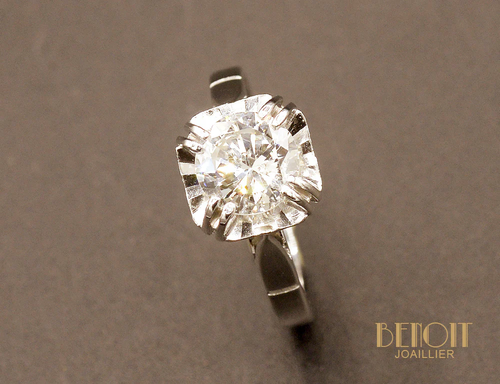 Solitaire Art Déco Diamant - Image 3