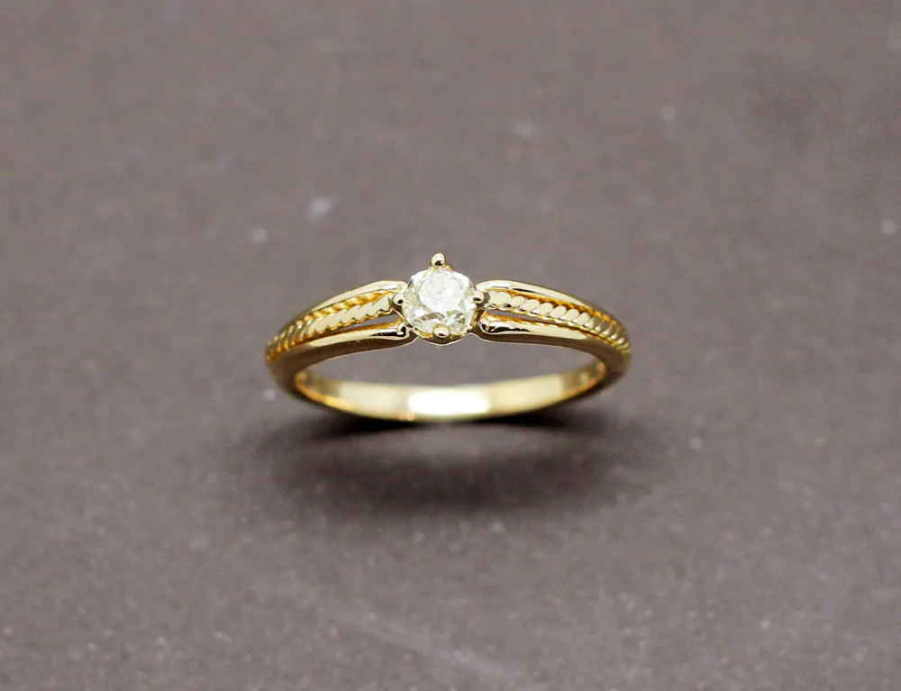Solitaire Ancien Diamant XIXe - Image 2