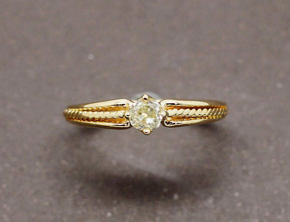Solitaire Ancien Diamant XIXe - Image 3
