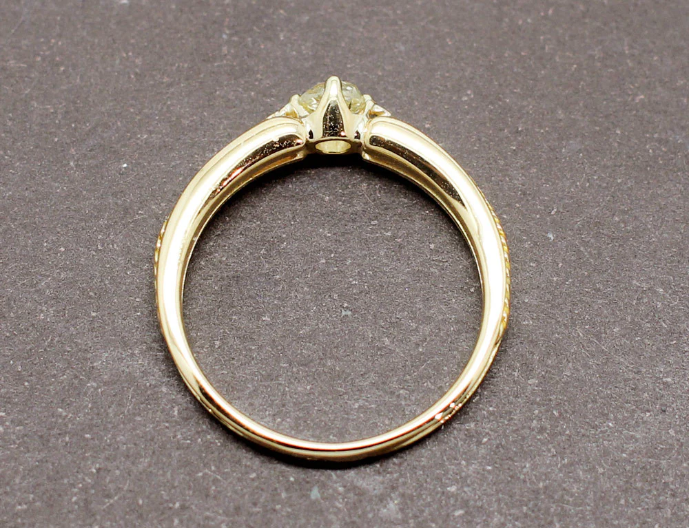 Solitaire Ancien Diamant XIXe - Image 5