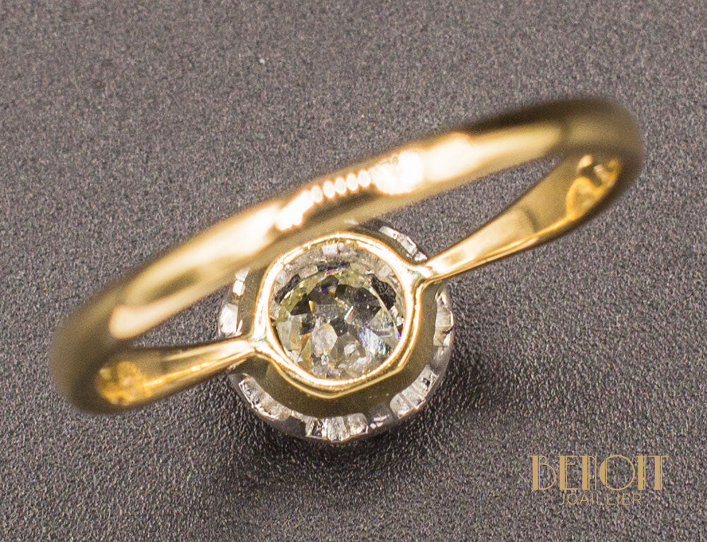 Solitaire Ancien Diamant Jaune - Image 6