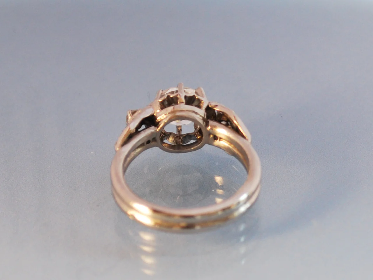 solitaire ancien diamant platine - Image 3