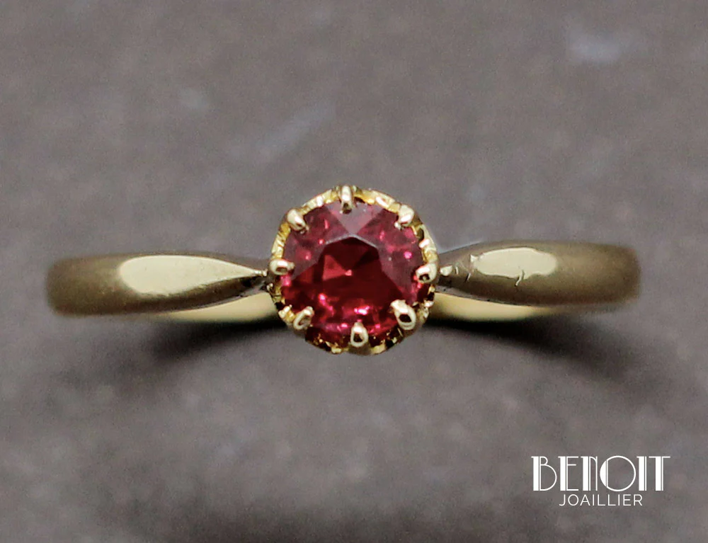 Solitaire Ancien Tourmaline - Image 3