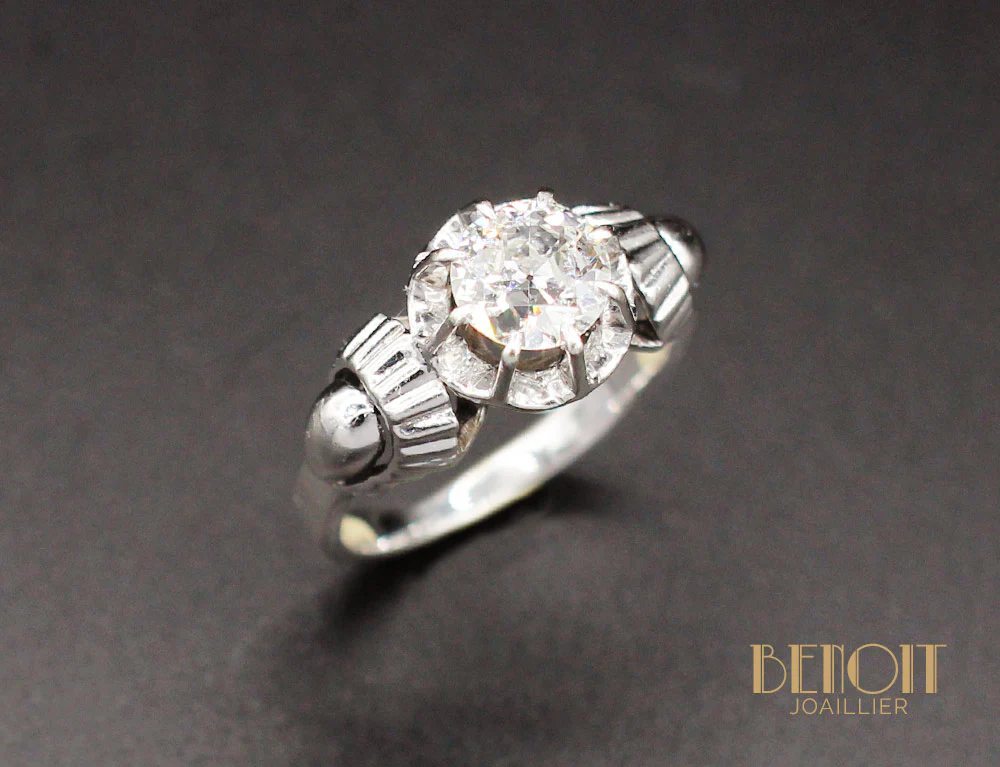 Solitaire Art Déco Diamant