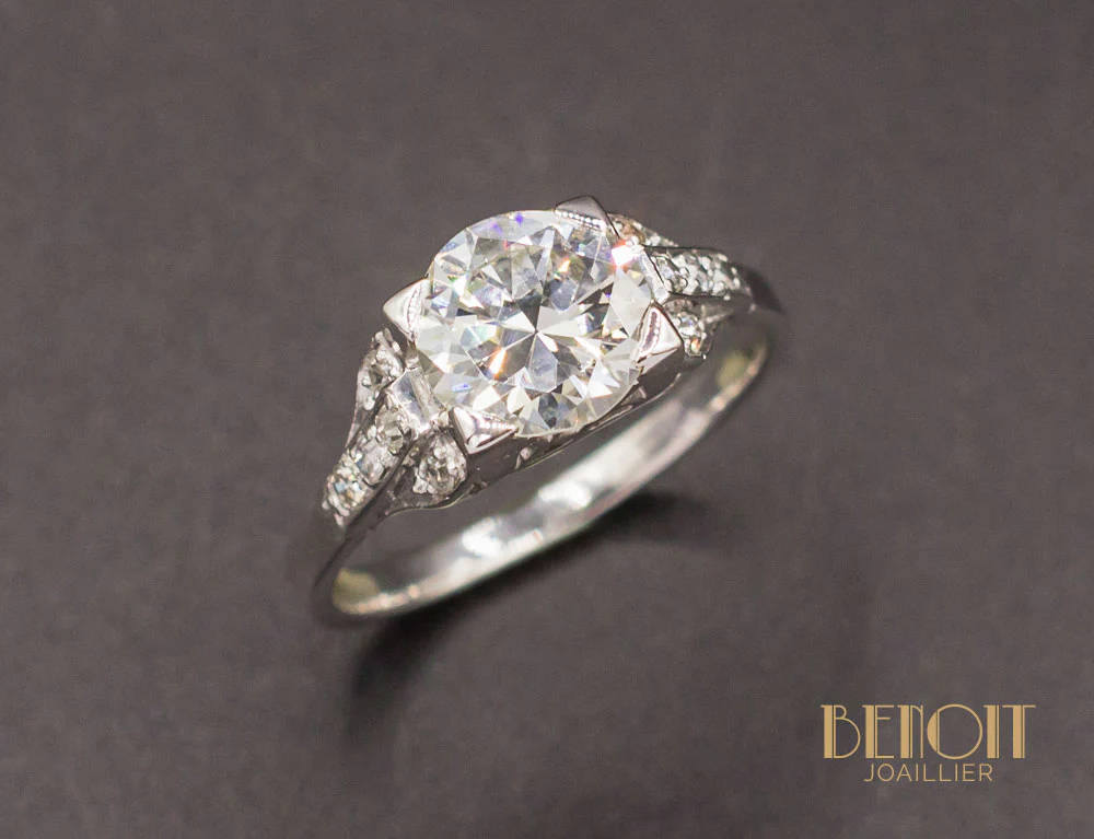 Solitaire Art Déco Diamant