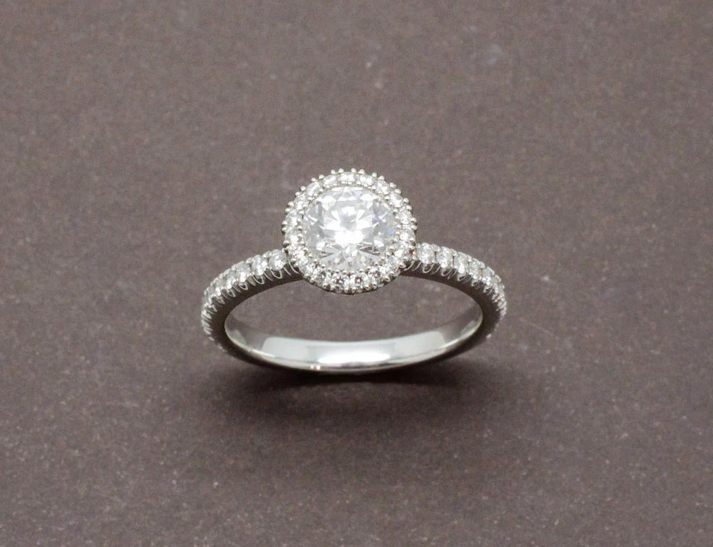 Solitaire "Aura" De Beers Platine Diamants - Image 2