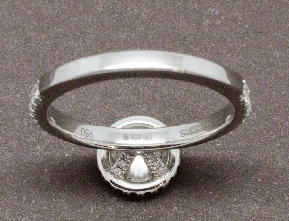 Solitaire "Aura" De Beers Platine Diamants - Image 5