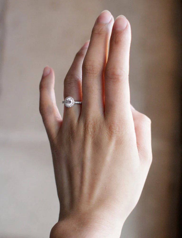 Solitaire "Aura" De Beers Platine Diamants - Image 6
